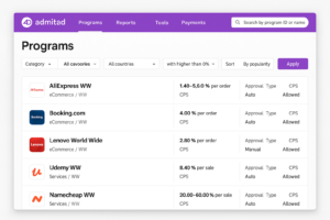 admitad programs